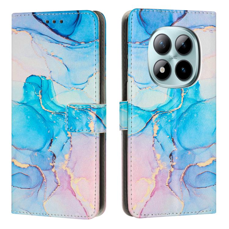 Custodia portafoglio in pelle con motivo marmo per Redmi 15 5G