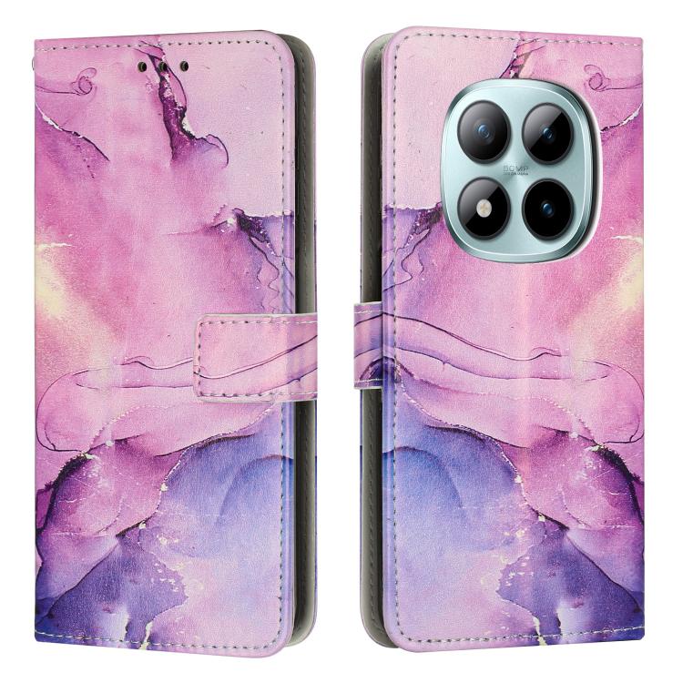 Custodia portafoglio in pelle con motivo marmo per Redmi 15 5G
