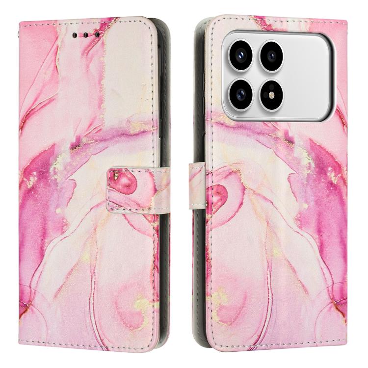 Custodia portafoglio in pelle con motivo marmo per Redmi 15 5G