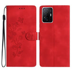 Custodia portafoglio in pelle con farfalla per Xiaomi Redmi 10C