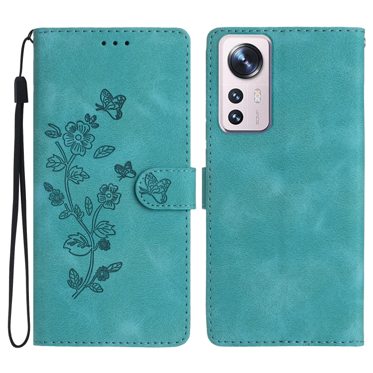 Custodia portafoglio in pelle con motivo farfalla per Xiaomi 12T