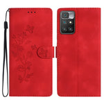 Custodia portafoglio in pelle con farfalla per Xiaomi Redmi 10C