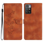 Custodia portafoglio in pelle con farfalla per Xiaomi Redmi 10C