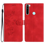 Custodia in pelle con motivo farfalla per Xiaomi Redmi 9