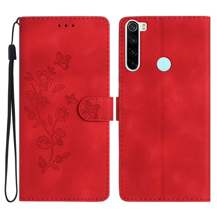 Custodia in pelle con motivo farfalla per Xiaomi Redmi 9