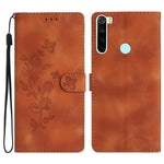 Custodia in pelle con motivo farfalla per Xiaomi Redmi 9