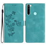 Custodia in pelle con motivo farfalla per Xiaomi Redmi 9