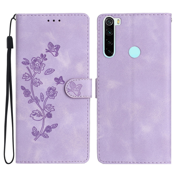 Custodia in pelle con motivo farfalla per Xiaomi Redmi 9