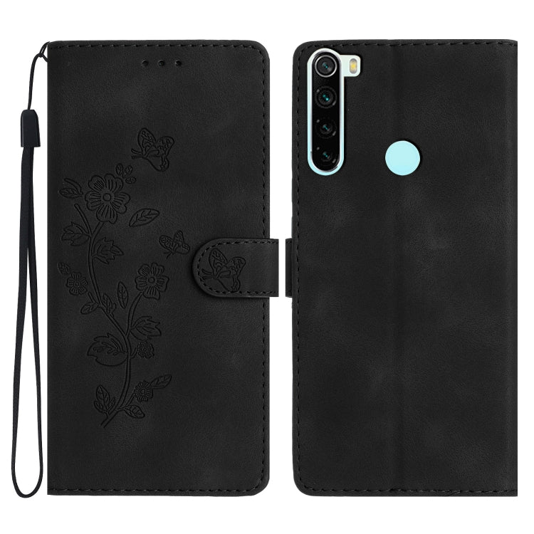 Custodia in pelle con motivo farfalla per Xiaomi Redmi 9