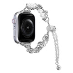 Cinturino in metallo con perle per Apple Watch SE 2022 e Series 7
