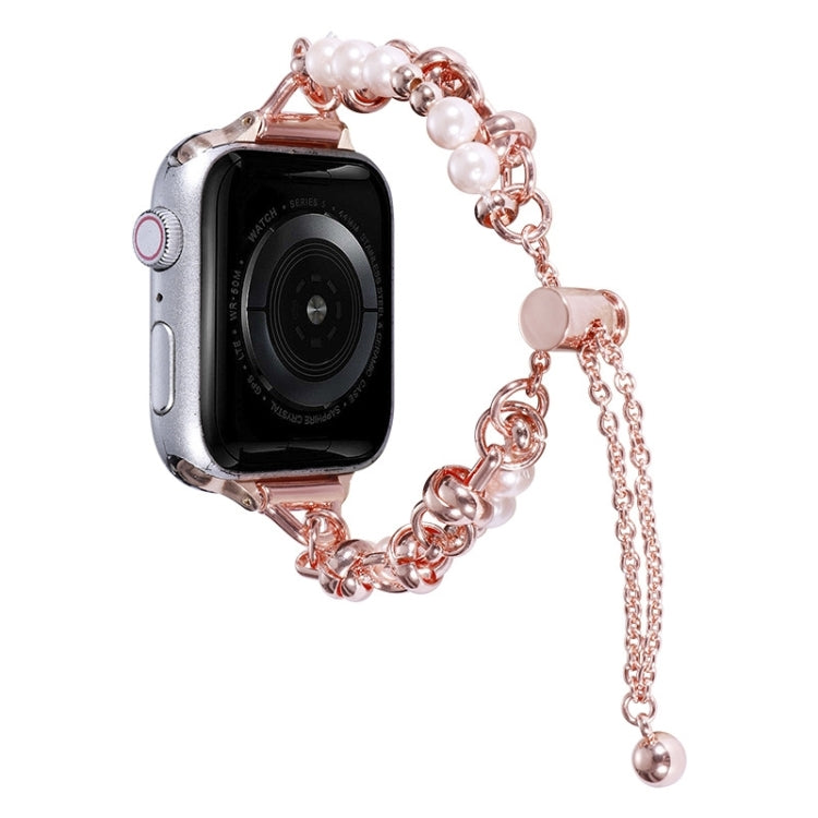 Cinturino in metallo con perle per Apple Watch SE 2022 e Series 7