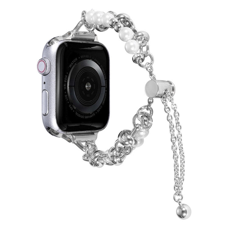 Cinturino in metallo con perle per Apple Watch SE 2022 e Series 7