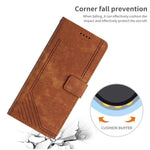Custodia per telefono in pelle con motivo a righe Skin Feel con cordino, For OPPO Reno10 Pro+, For OPPO A1 5G/A98/F23 5G, For OPPO A1 Pro/Reno8 T 5G Global, For OPPO A79 5G