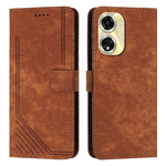 Custodia per telefono in pelle con motivo a righe Skin Feel con cordino, For OPPO A59