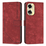 Custodia per telefono in pelle con motivo a righe Skin Feel con cordino, For OPPO A59