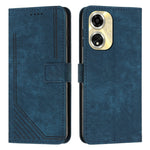 Custodia per telefono in pelle con motivo a righe Skin Feel con cordino, For OPPO A59