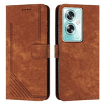 Custodia per telefono in pelle con motivo a righe Skin Feel con cordino, For OPPO Reno10 Pro+, For OPPO A1 5G/A98/F23 5G, For OPPO A1 Pro/Reno8 T 5G Global, For OPPO A79 5G