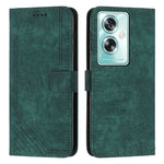 Custodia per telefono in pelle con motivo a righe Skin Feel con cordino, For OPPO Reno10 Pro+, For OPPO A1 5G/A98/F23 5G, For OPPO A1 Pro/Reno8 T 5G Global, For OPPO A79 5G