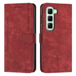 Custodia pelle motivo a righe con cordino per Infinix Hot 60 e Smart 10 Plus