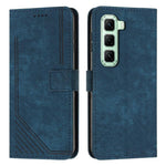 Custodia pelle motivo a righe con cordino per Infinix Hot 60 e Smart 10 Plus
