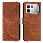 Custodia pelle motivo a righe con cordino per Infinix Hot 60 e Smart 10 Plus