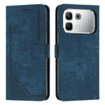 Custodia pelle motivo a righe con cordino per Infinix Hot 60 e Smart 10 Plus