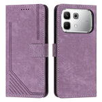 Custodia pelle motivo a righe con cordino per Infinix Hot 60 e Smart 10 Plus