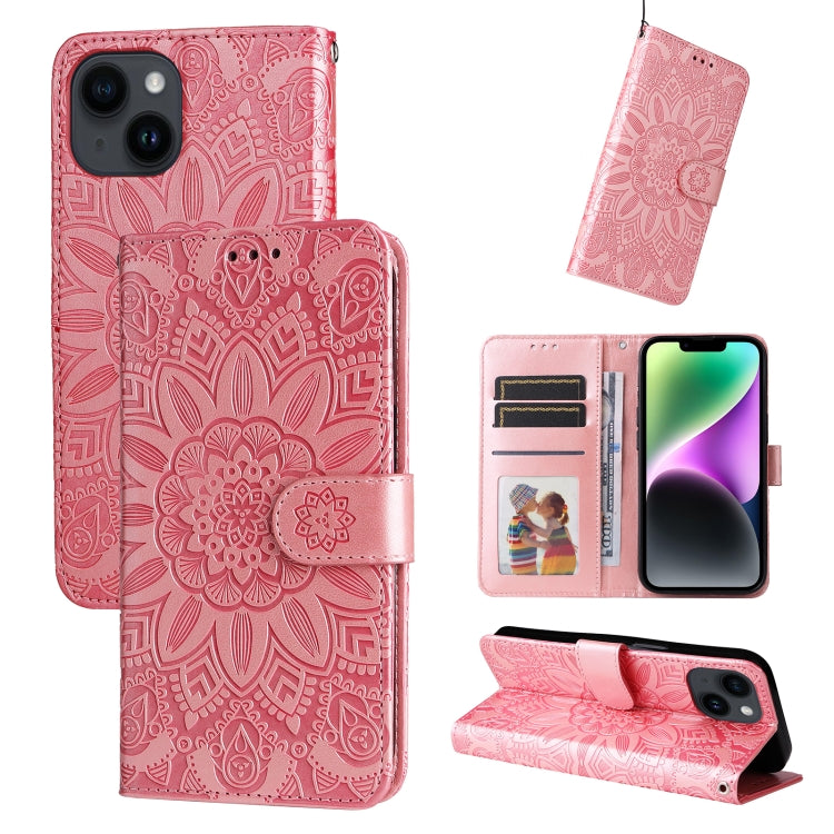 Custodia portafoglio in pelle goffrata per iPhone 15 e 16