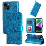 Custodia portafoglio in pelle goffrata per iPhone 15 e 16
