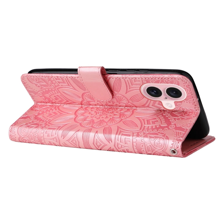 Custodia portafoglio in pelle goffrata per iPhone 15 e 16