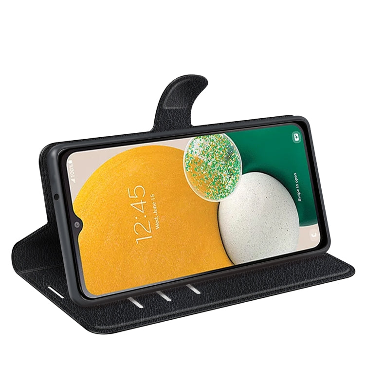Custodia portafoglio Samsung Galaxy A14 5G con texture Litchi