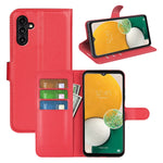 Custodia portafoglio Samsung Galaxy A14 5G con texture Litchi