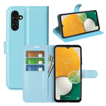 Custodia portafoglio Samsung Galaxy A14 5G con texture Litchi