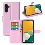 Custodia portafoglio Samsung Galaxy A14 5G con texture Litchi