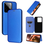 Custodia in pelle con vibrazione in fibra di carbonio per Realme C85 Pro 4G, 15T