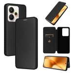 Custodia in pelle con vibrazione in fibra di carbonio per Realme C85 Pro 4G, 15T