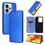 Custodia in pelle con vibrazione in fibra di carbonio per Realme C85 Pro 4G, 15T