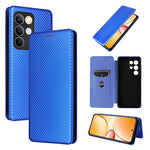 Custodia in pelle con vibrazione in fibra di carbonio per Realme C85 Pro 4G, 15T