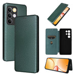 Custodia in pelle con vibrazione in fibra di carbonio per Realme C85 Pro 4G, 15T