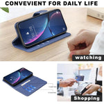 Custodia portafoglio in pelle per iPhone 16