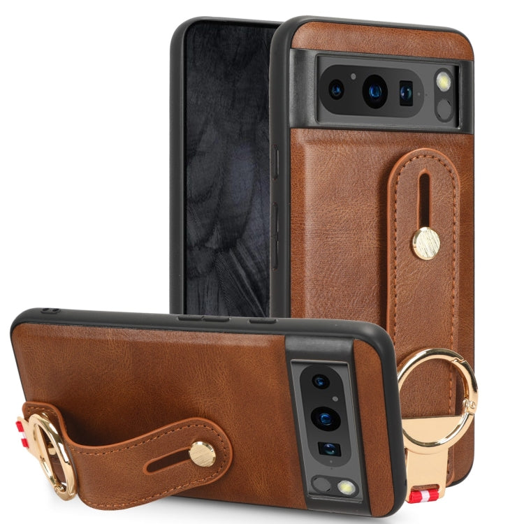 Custodia posteriore in pelle con cinturino per Google Pixel 9 Pro, 9, 8a e 8 Pro