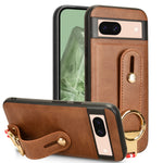Custodia posteriore in pelle con cinturino per Google Pixel 9 Pro, 9, 8a e 8 Pro