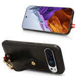 Custodia posteriore in pelle con cinturino per Google Pixel 9 Pro, 9, 8a e 8 Pro