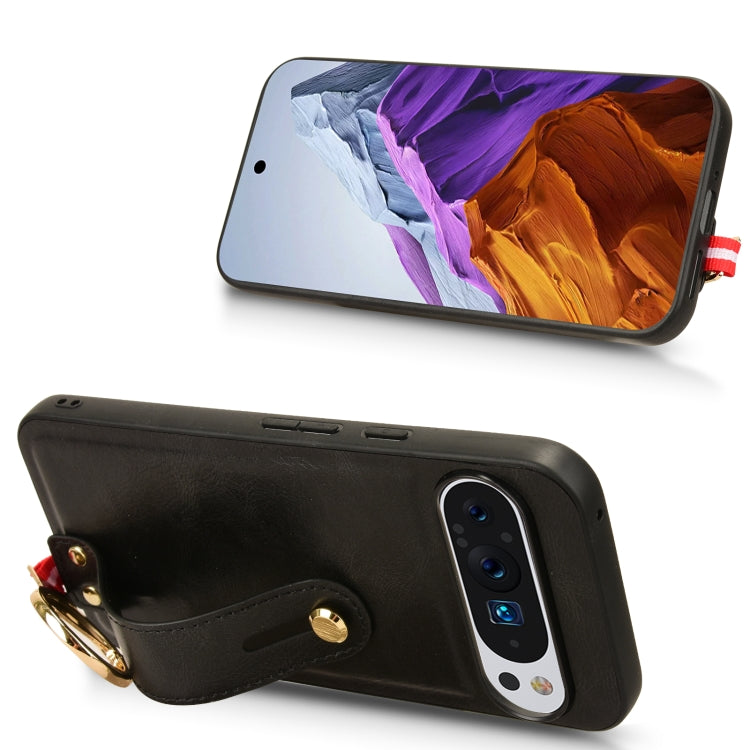 Custodia posteriore in pelle con cinturino per Google Pixel 9 Pro, 9, 8a e 8 Pro