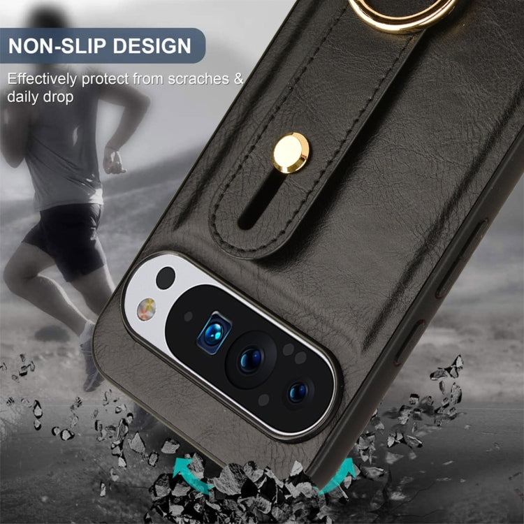 Custodia posteriore in pelle con cinturino per Google Pixel 9 Pro, 9, 8a e 8 Pro