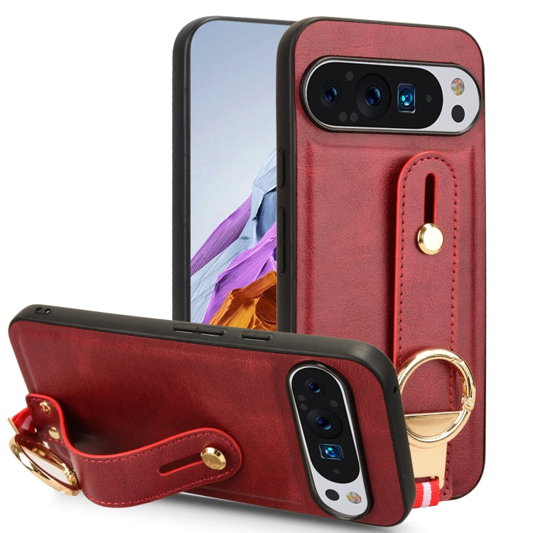 Custodia posteriore in pelle con cinturino per Google Pixel 9 Pro, 9, 8a e 8 Pro