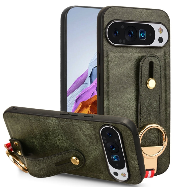 Custodia posteriore in pelle con cinturino per Google Pixel 9 Pro, 9, 8a e 8 Pro