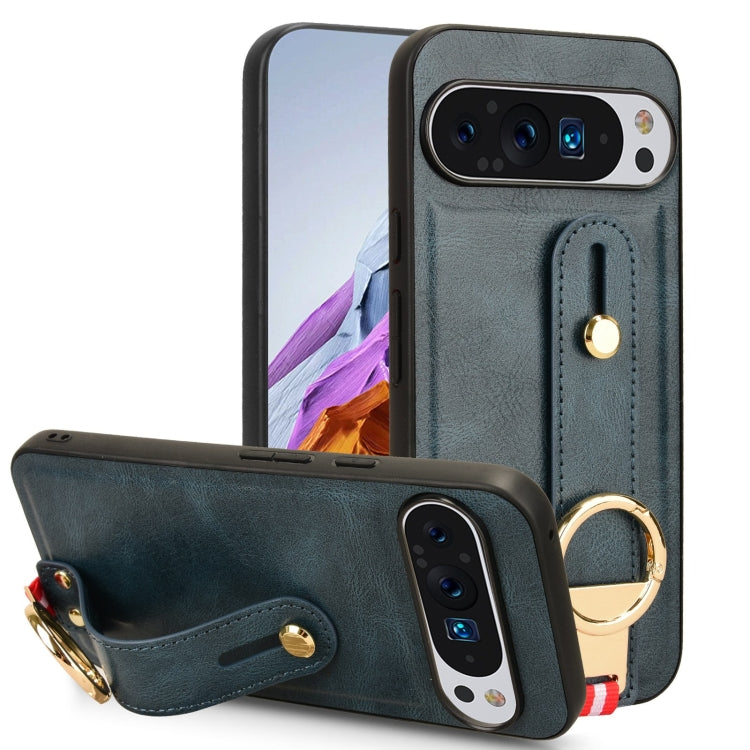 Custodia posteriore in pelle con cinturino per Google Pixel 9 Pro, 9, 8a e 8 Pro