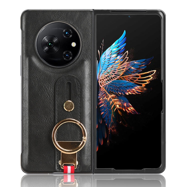 Custodia in pelle con cinturino per Tecno Phantom V Flip2, Fold2 e Fold