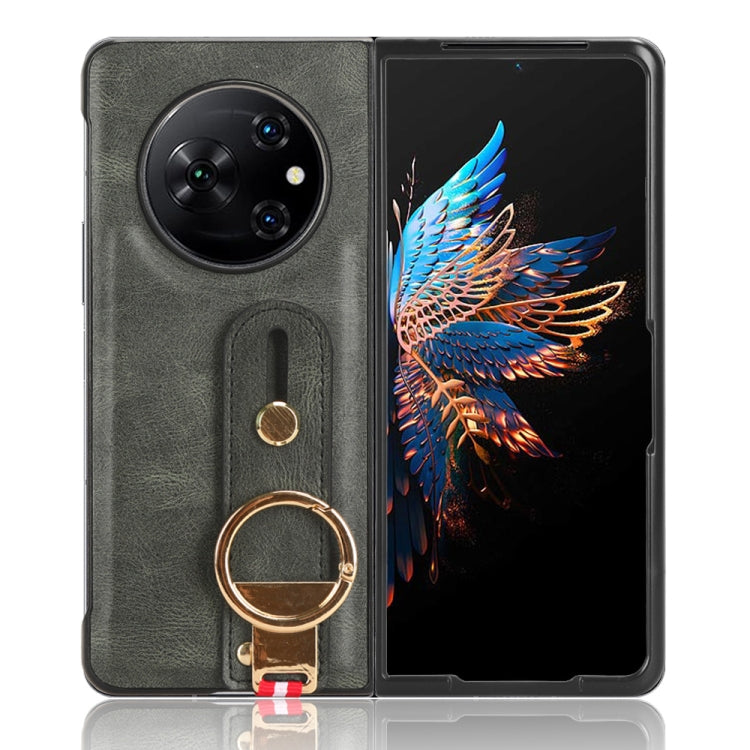 Custodia in pelle con cinturino per Tecno Phantom V Flip2, Fold2 e Fold